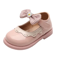 little girls 2022 new bow kids fashion soft princess sweet children round toe shallow mary janes japanese style non slip lace pu