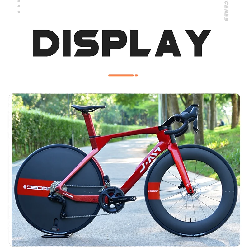 Велосипед шоссейный VITTORIA Aero 105 DI2 с интегрированной карбоновой рамой, закрытыми карбоновыми колесами 700C и дисковыми тормозами (art.: 3920db352d56f) - 3920db352d56f