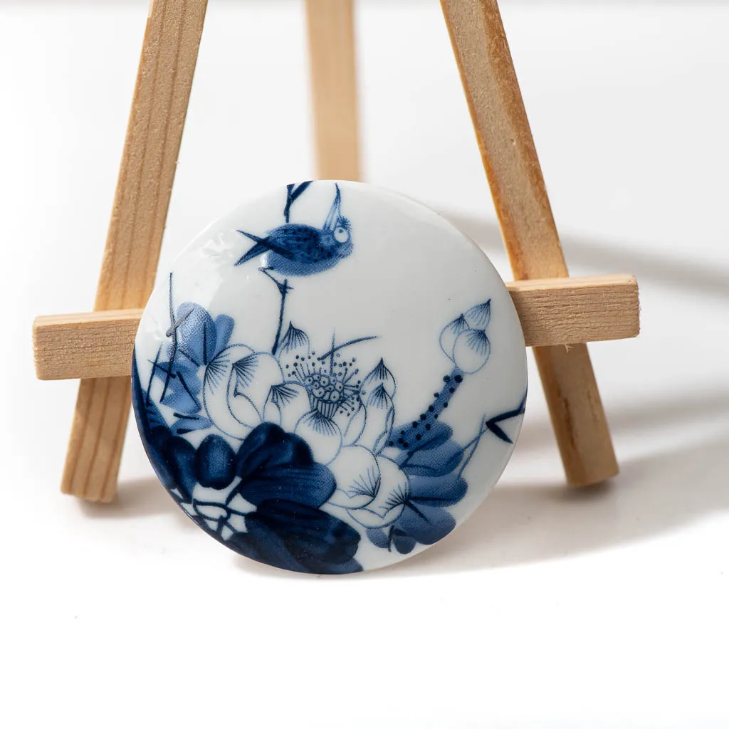 

Керамическая статуэтка Лотос с птицей Midofare