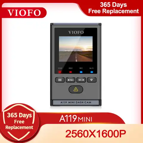VIOFO A119 Мини Автомобильный видеорегистратор 2K 1440P 60FPS видеорегистратор Встроенный 5 ГГц Wi-Fi и GPS Видео регистраторы для автомобилей режим парк...