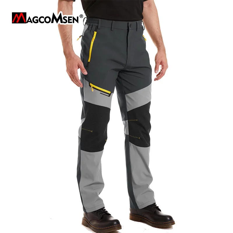

MAGCOMSEN Men's Outdoor Hiking Pants Casual Work Cargo Pants Many Zipper Pockets Tactical Military Trousers Joggers Men Clothing