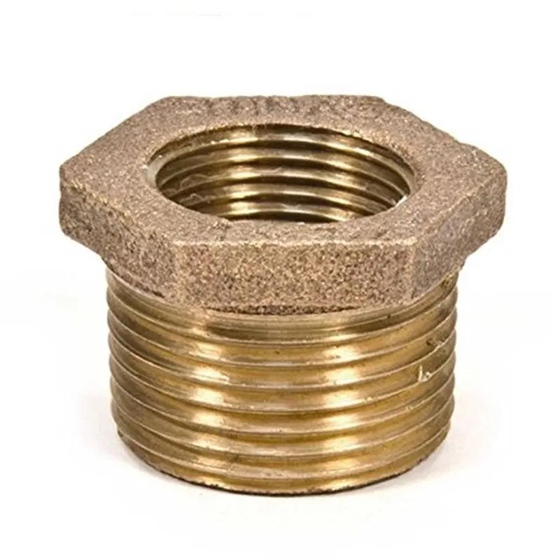 

1-1/2" x 3/4" Brass Hex Bushing, Lead Free