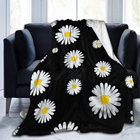 daisy vintage floral fleece couch blanketplush warm flannel throws blankets for youth adult single double multi person blanket