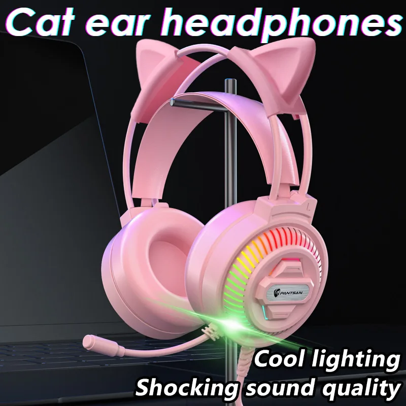 

7.1 Luminous Wired Gaming Headphone with Microphone E-sports Internet Cafe Game Earphone for Computer Laptop USB 3.5mm Interface