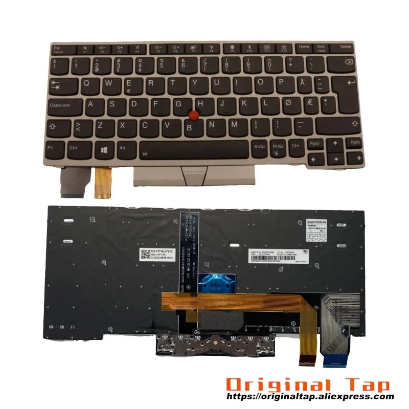 NO норвежская клавиатура с подсветкой для Lenovo Thinkpad X280 A285 X390 X395 L13 Yoga Gen 1 5N20W68240 5N20W68276