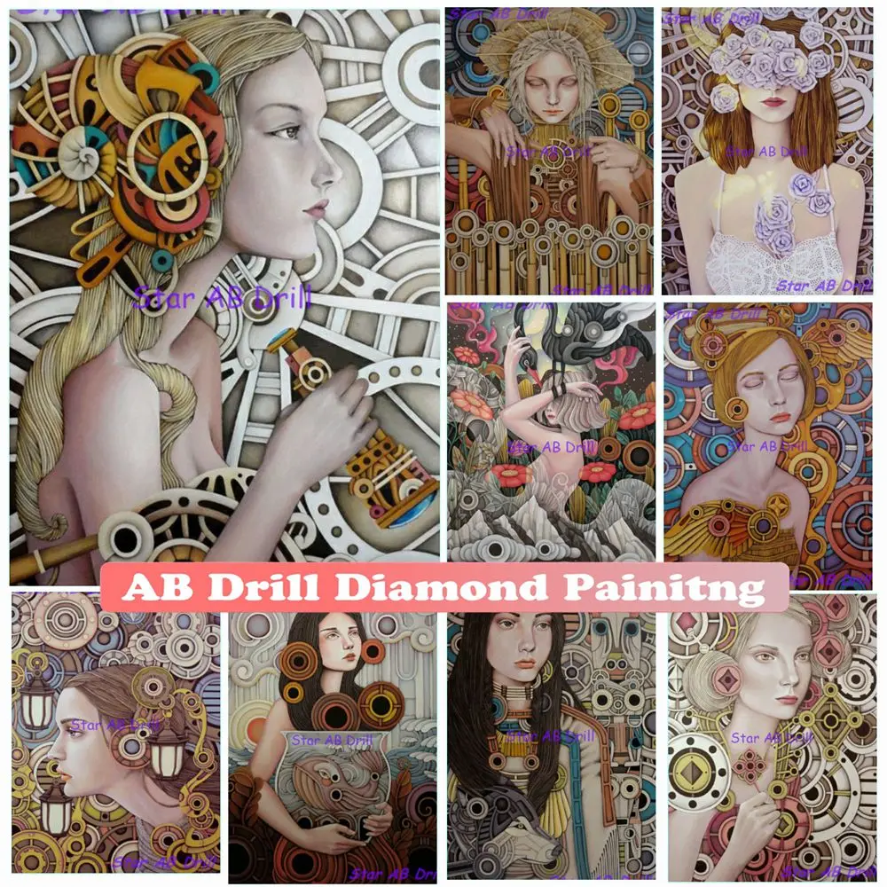 

Iyan De Jesus Slow And Steady Diamond Art Painting Girl Women 5d Diy AB Drill Mosaic Embroidery Cross Stitch Kit Home Decor Gift