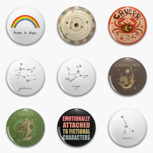 

Женская Винтажная брошь-значок на булавке, в виде знака зодиака