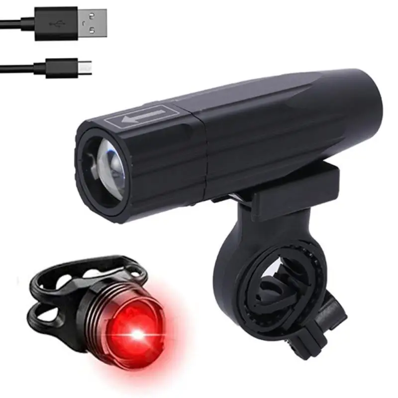 

Universal Headlights Usb Charging Aluminum Alloy Riding Equipment Telescopic Zoom Adjustable Rotation Dual Use Front Light