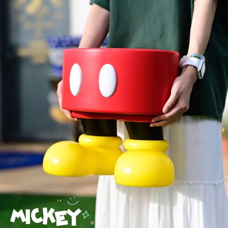 Creative Mickey Pants Bedside Table Resin Shoes Changing Sto