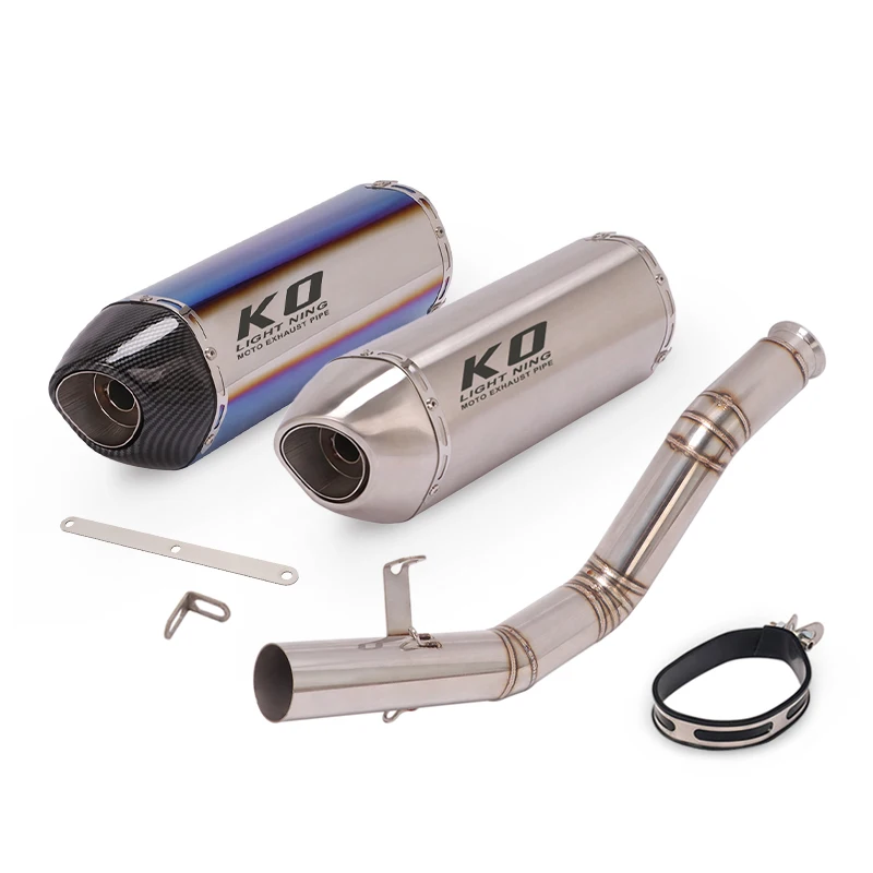 Exhaust Escape Motorcycle Mid Link Pipe Slip On Muffler End Can With DB Killer Stainless Steel Modified For DUKE 125 200 250 390