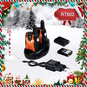 Walkie Talkie Children Retevis RT602 Rechargeable 2pcs 0.5W Children's Radio With Battery Christmas Gift Boy Girl Kids Toy Radio