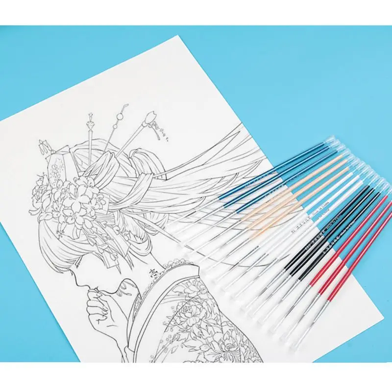 3 шт. 0 00 000 ручка с крючком профессиональные кисти для рисования тонким кончиком