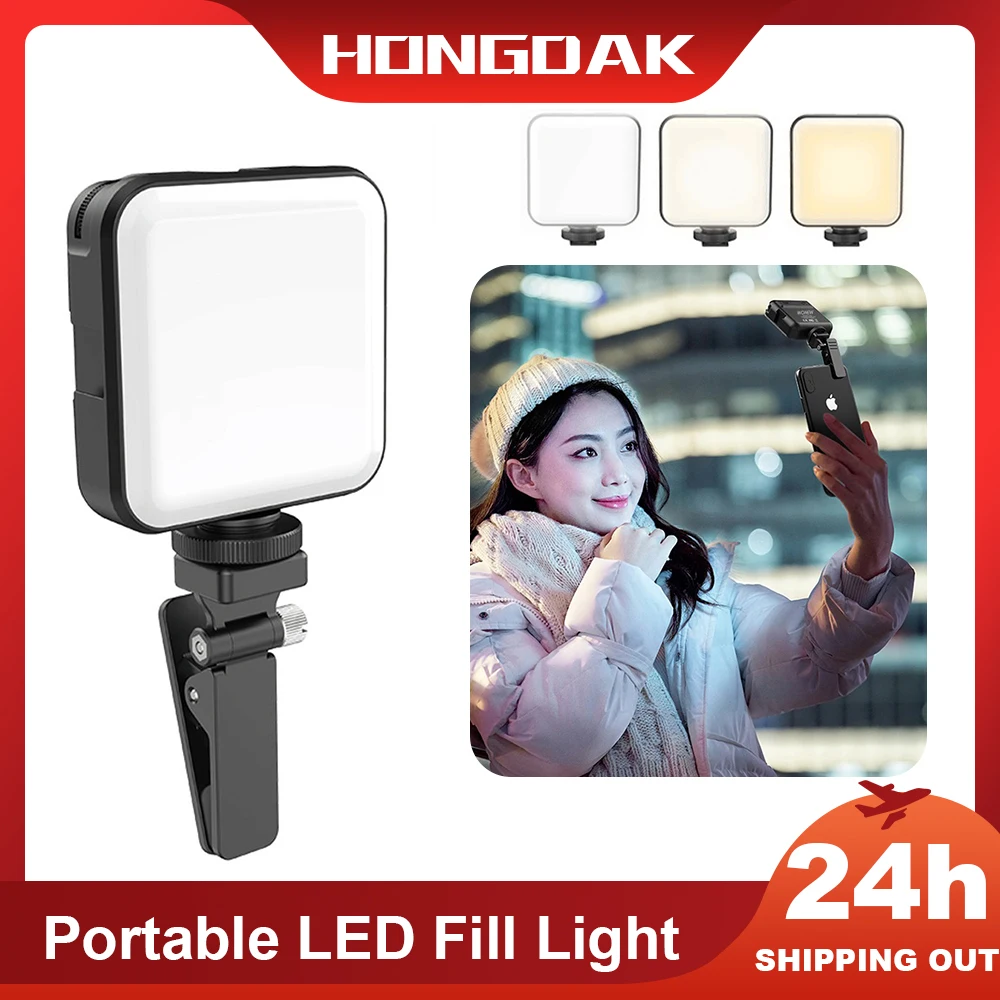 

LED Lamp Portable Handheld Mini Selfie Light For Laptop Video Conference Mobile Phone Vlog Live Broadcast Fill Light Photography
