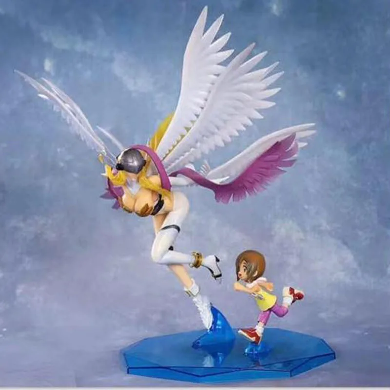 

18 см Digimon Приключения Angewomon Tailmon гиперэволюция Фигурки ПВХ Модель статуя украшения игрушки подарки