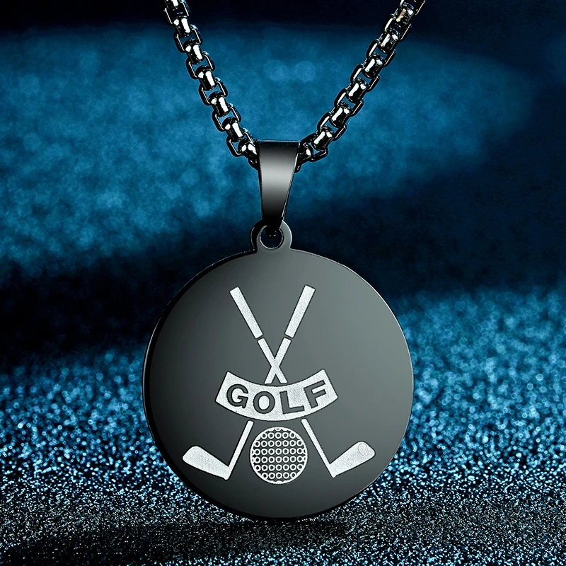 Pendant Necklace For Women Men Sports Lover Stainless Steel Jewelry Gym Charm Necklace Gift