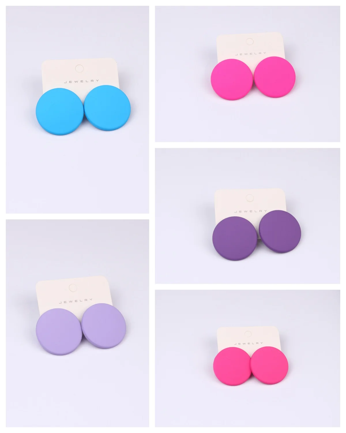 Женские серьги-гвоздики из акрила 16 цветов