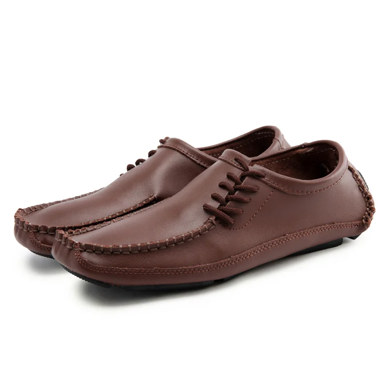 

Trendy Italian Casual Luxury Brand Summer Men's Loafers Men's Shoes Soft Leather Moccasin Shoes Breathable Pedal Boat Shoes