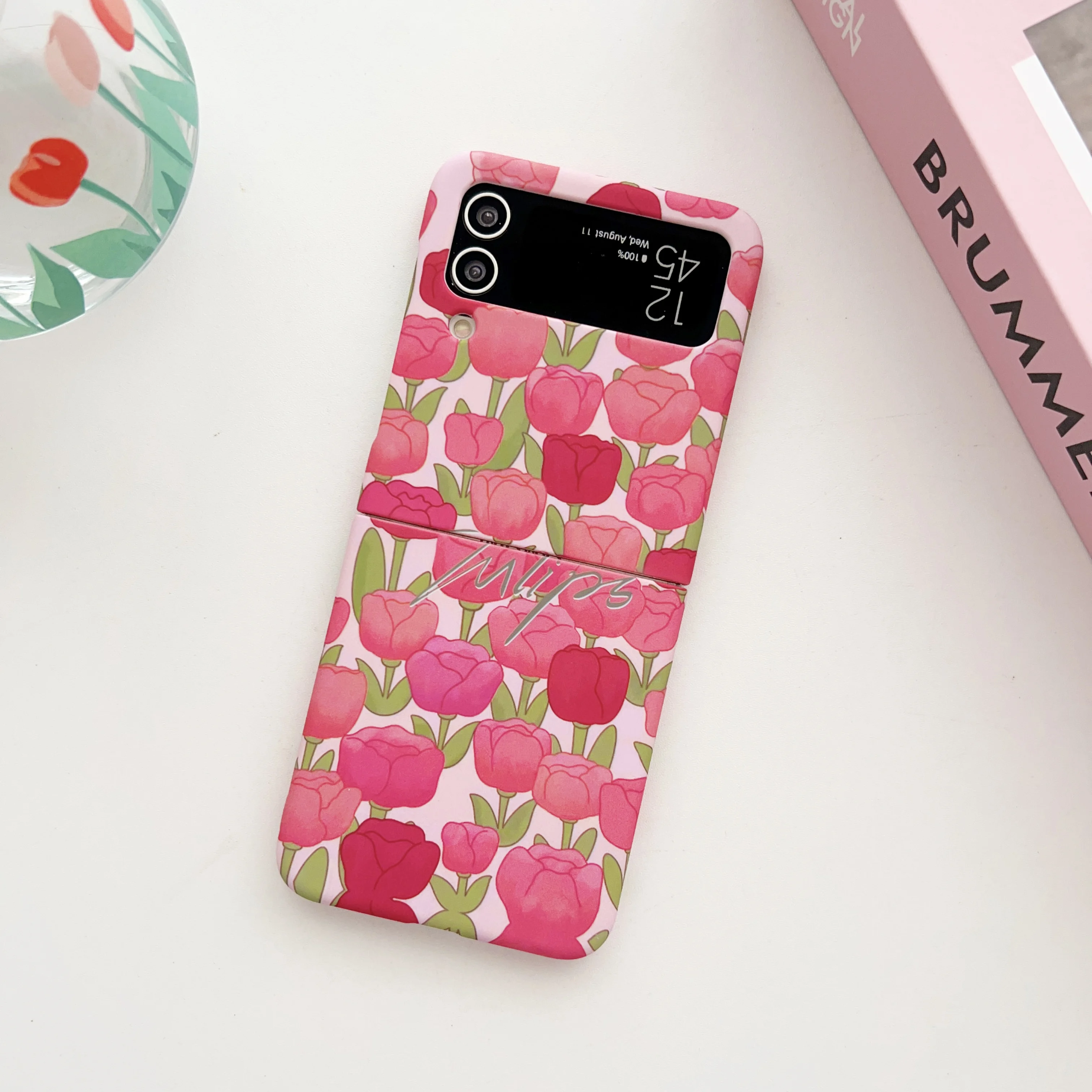 

Чехол-книжка с тюльпаном для samsung Galaxy Z Flip 3 4 Z Flip 3 Flip 4