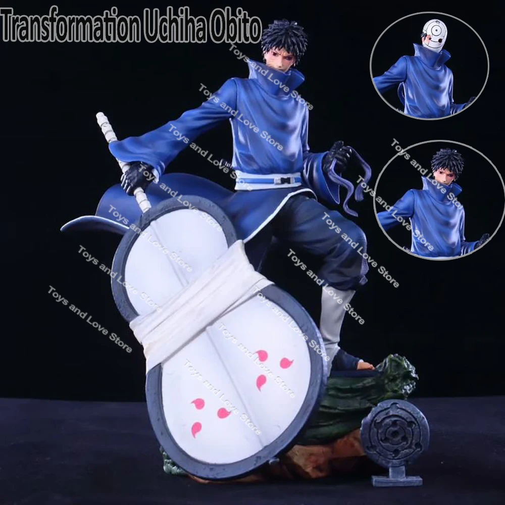 

Hot Sales Naruto Anime Figure Naruto Uchiha Obito GK PVC Model Collectible Two Heads Battle Version Brinquedos Figurine Toy Gift