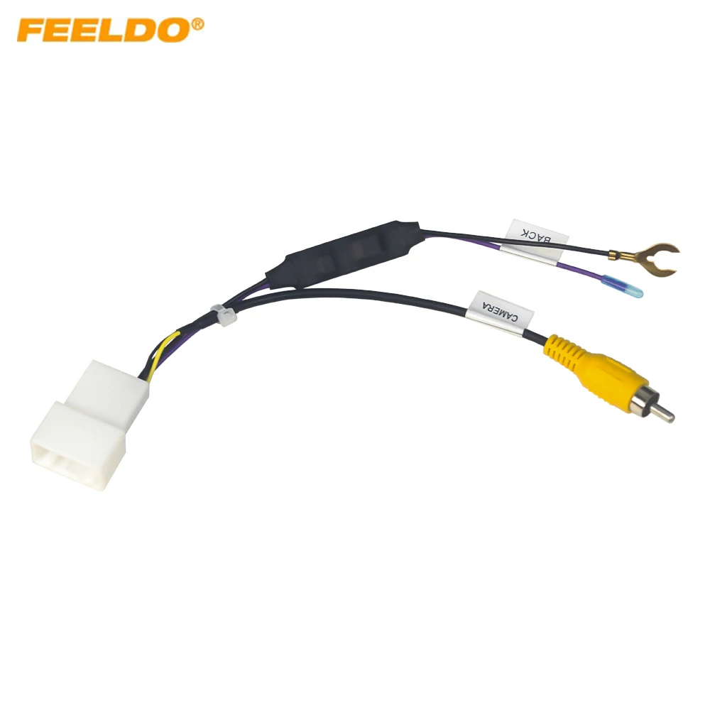 

16-pin Автомобильная камера заднего вида FEELDO, выходной видеоадаптер, проводной кабель для Toyota, оригинальный заводской видеовыход для камеры