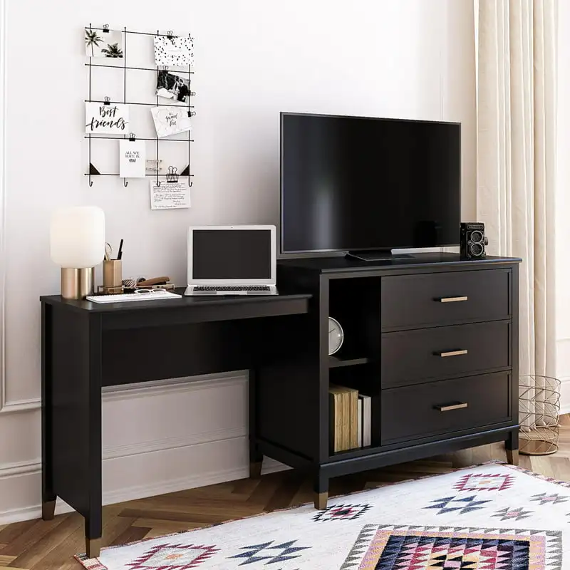 

Cosmopolitan Westerleigh 3 in 1 Media Dresser, Black Hotel furniture