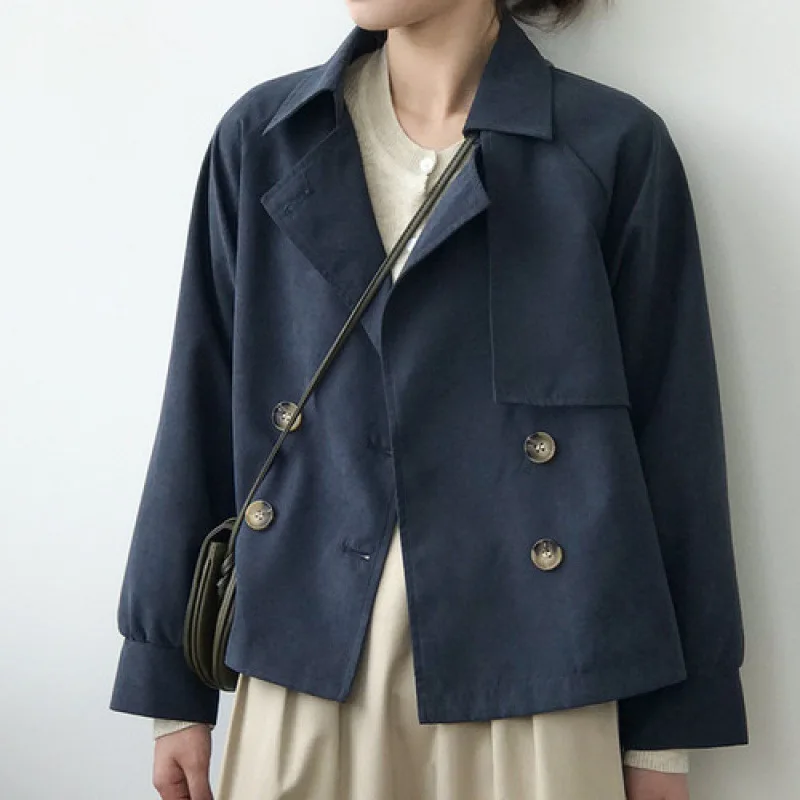 Модная однотонная куртка с длинным рукавом женское элегантное короткое пальто