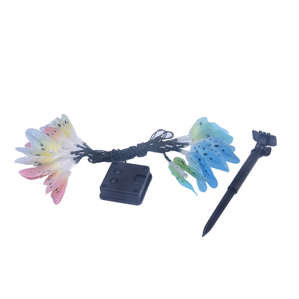 

Hot 12 LED Solar Powered light Fiber Optic Fairy String Outdoor Garden Lights lamp Holiday Festival Party Decor
