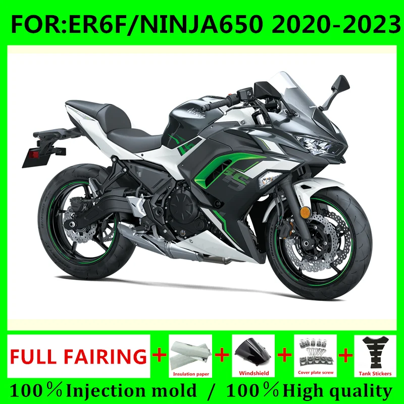 

Motorcycle whole Fairings kit for Kawasaki ER6F Ninja 650 20 21 22 23 ninja650 2020 2021 2022 2023 Bodywork fairing black white