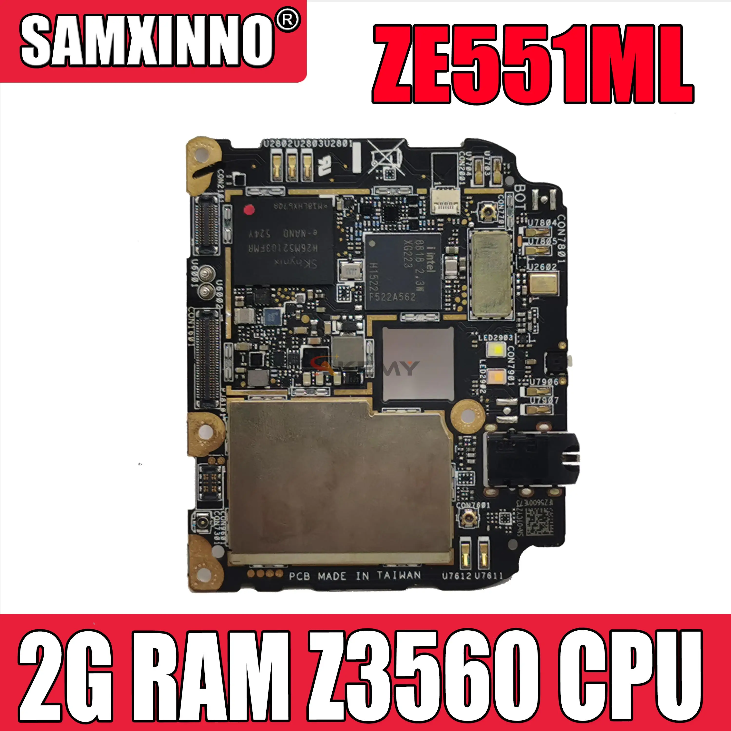 

Akemy Motherboard for ASUS ZenFone 2 ZE551ML Mainboard 2G RAM Z3560 CPU Logic Board Circuits Accessory Bundles