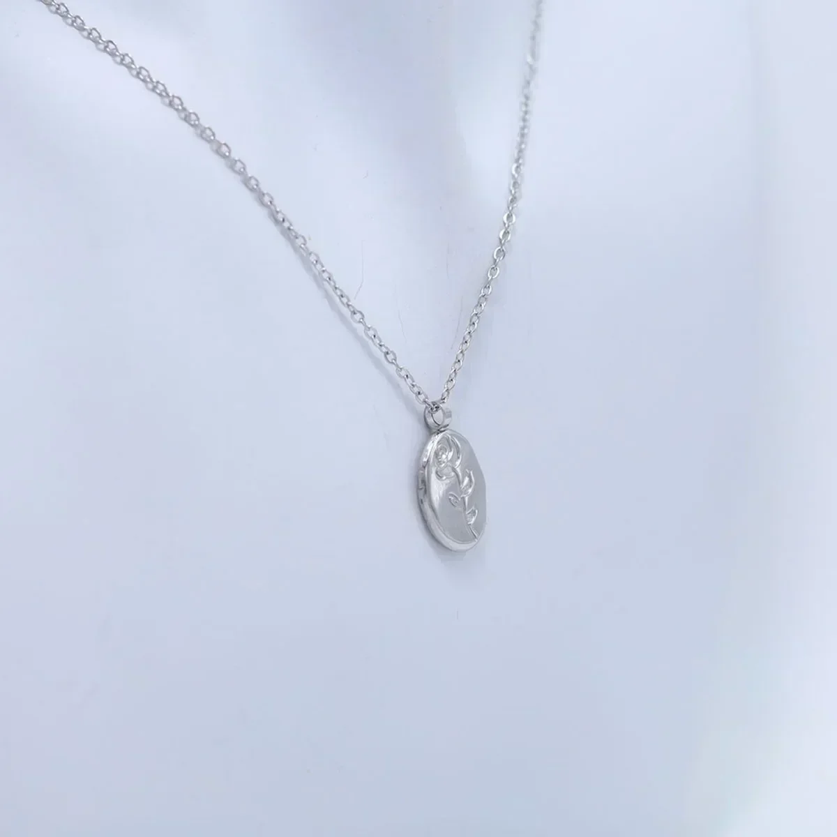 Ожерелье с подвеской в виде розы из стерлингового серебра для женщин на