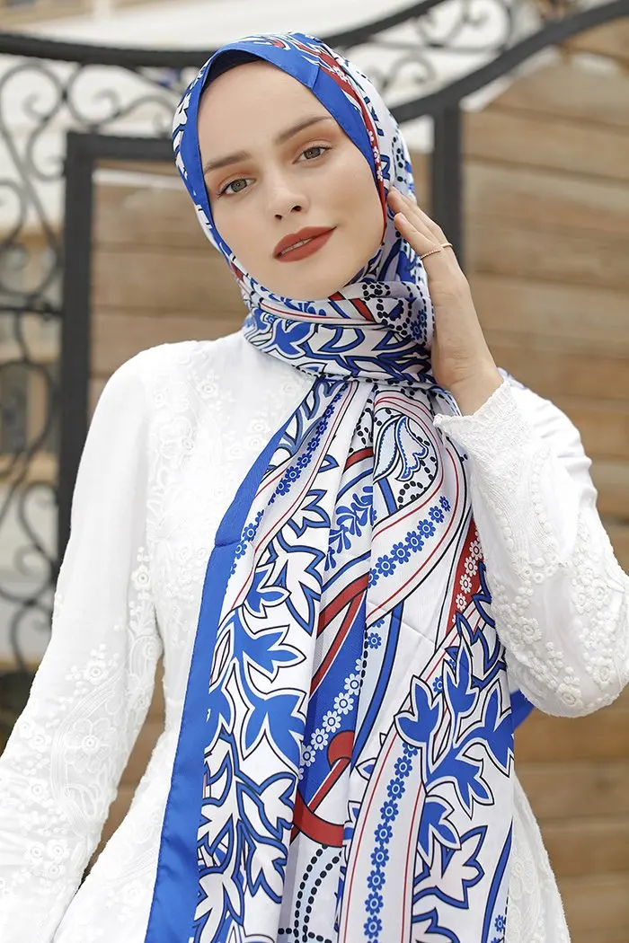

WOMEN HIJAB TWİLL SHAWL SCARF KERCHIEF ACCESSORIES ENAMELED