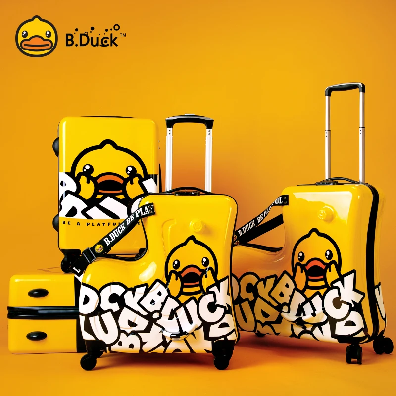 AO WEI LA Travel Suitcases PC Kids' Luggage Suitcase with Wheels Ride-On  Rolling Trolley Case Fits to Kid 1-12 Years Old 20 24