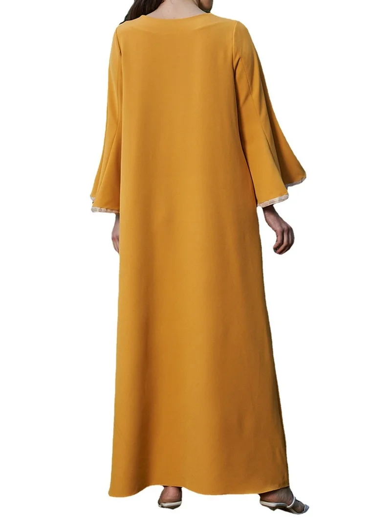Ramadan Muslim Fashion Tassel African Dresses for Women Islam Abaya Dubai Turkey Hijab Dress Vestido Arabe Mujer Caftan Marocain