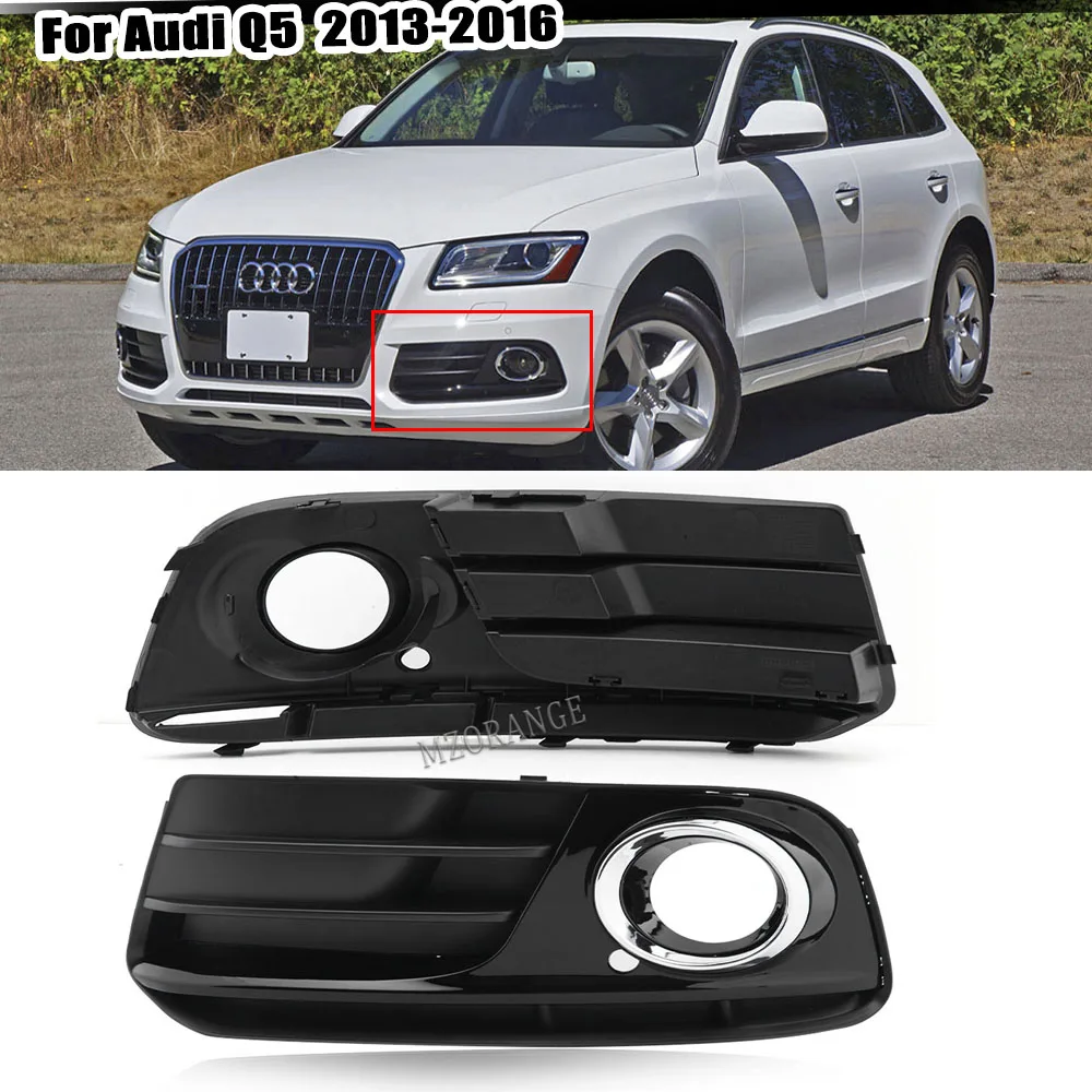 

For Audi Q5 8R 2013 2014 2015 2016 Car Front Bumper Fog Lamp Cover Fog Light Grille chrome Guard Replacement Racing Grills