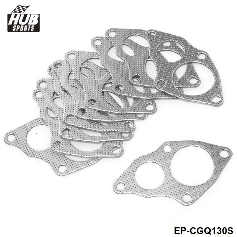 

10 шт./лот производительность Алюминиевый графитовый 5 болт турбо для пуховой трубы прокладка для Mitsubishi EVO 1-3 / 4G63 HU-CGQ130S