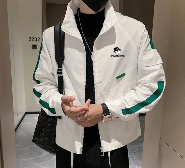 2023 New Year Fashion Brand Outdoor Golf Men's Baseball Jacket Golf Stand-up Collar Jacket Zipper Top