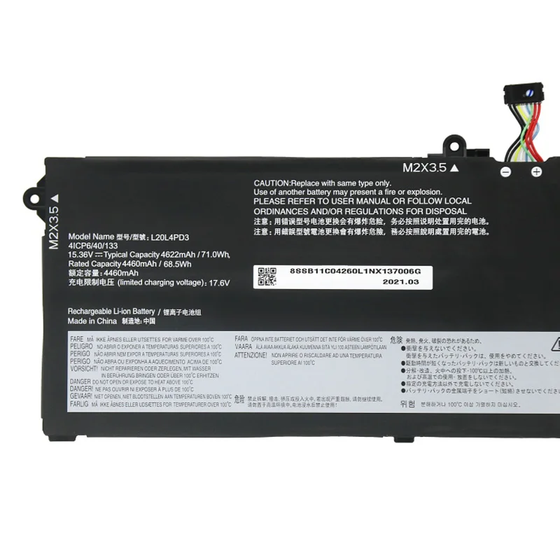 ZEDI новый аккумулятор для ноутбука L20L4PD3 L20M4PD3 SB11C04262 Lenovo Legion Slim 7 15ACH6 ThinkBook 16p G2 ACH 15 36 В