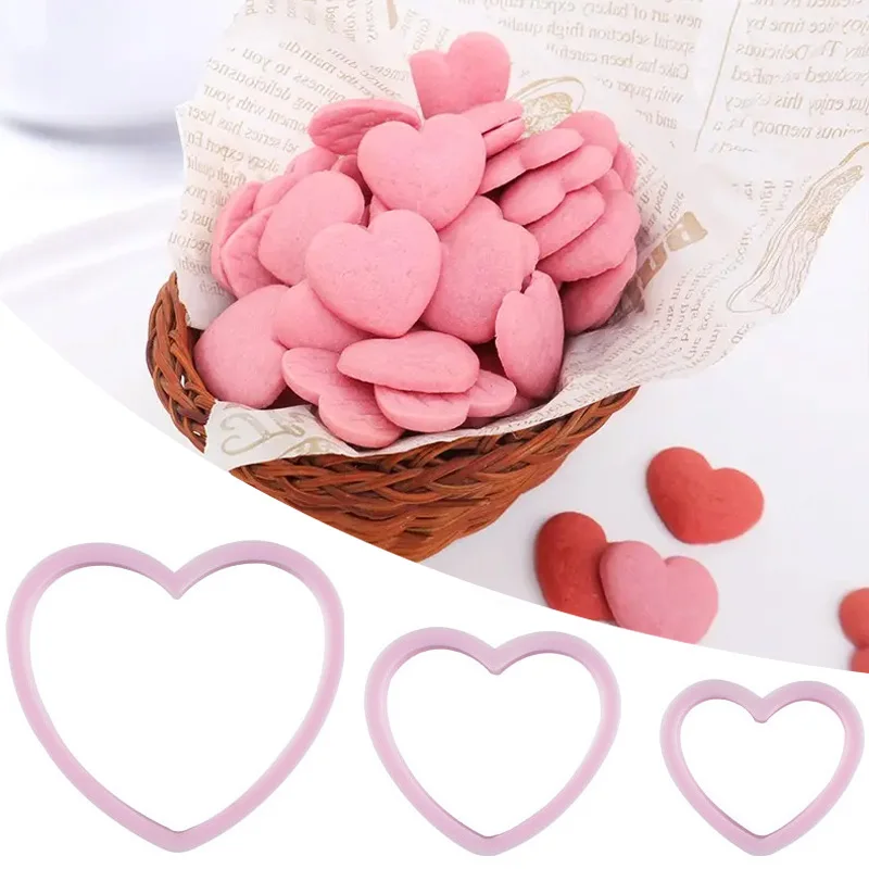 

4 шт./компл. форма для резки печенья Love, форма в форме сердца, Пластиковая форма, резак для печенья, износостойкая помадка для кекса для глины, ...