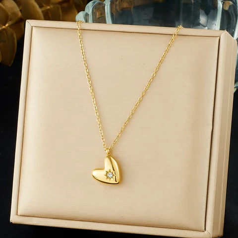 DIEYURO золотое ожерелье с сердцем