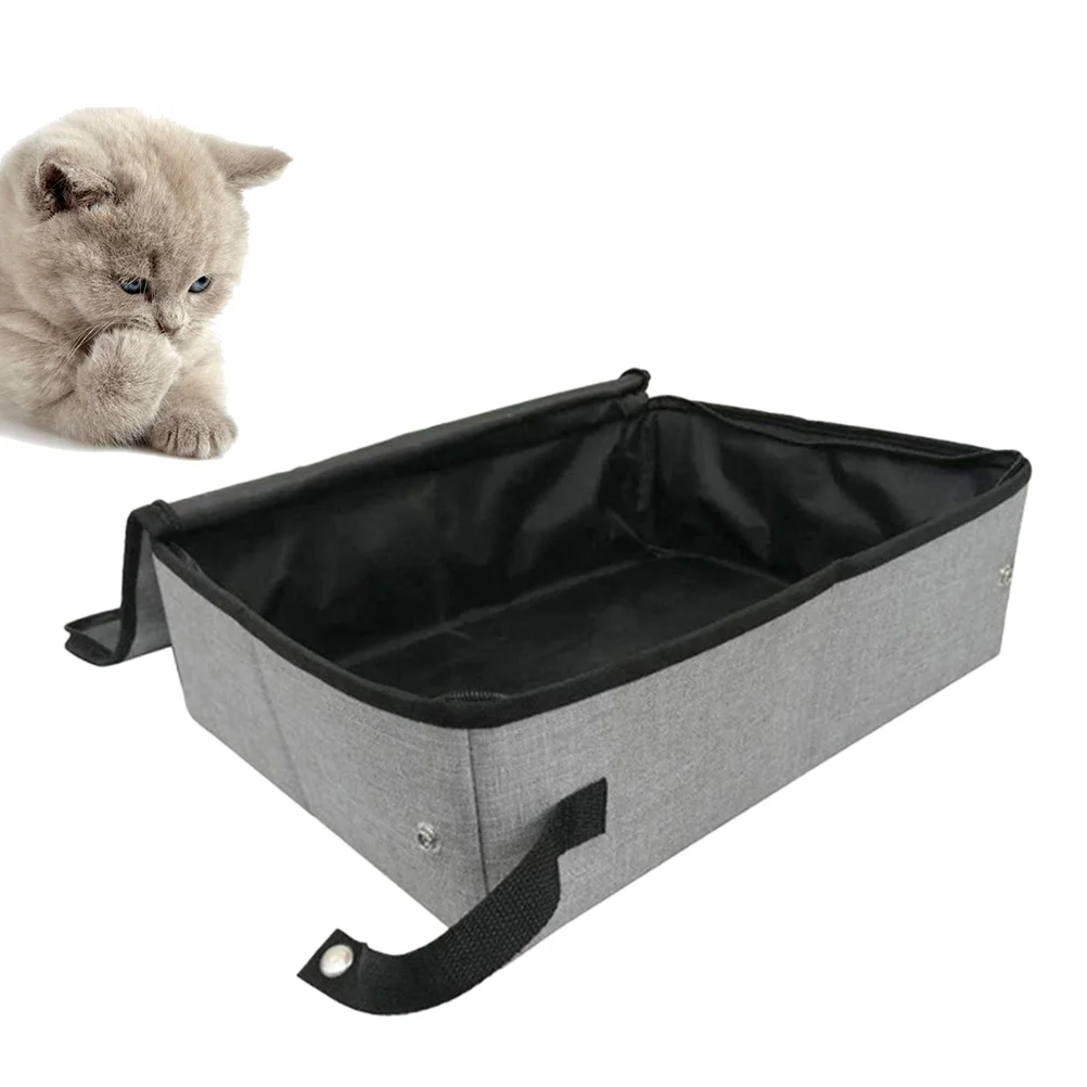 

Litter Cat Portable Pan Toilet Travel Pet Dog Boxes Box Basin Collapsible Foldable Doggy Katty Waterproof Puppy Folding Trip