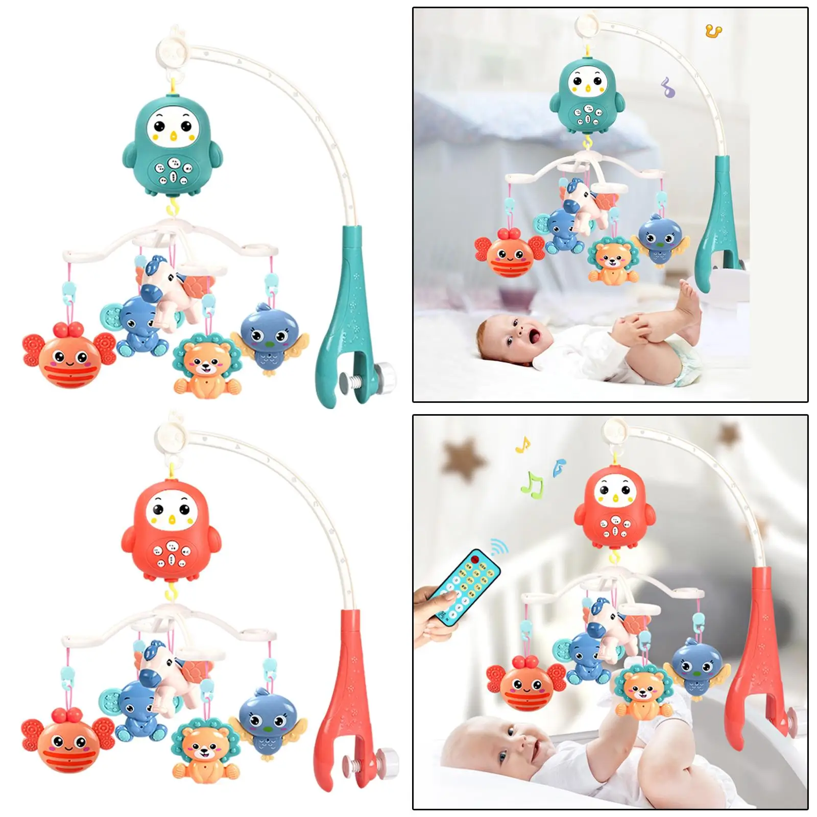 

Crib Mobiles Hanging Rotating Rattles Baby Rattles Toy Easy Assembly Bed Babies 0-12 Months Infant Toddlers Newborns