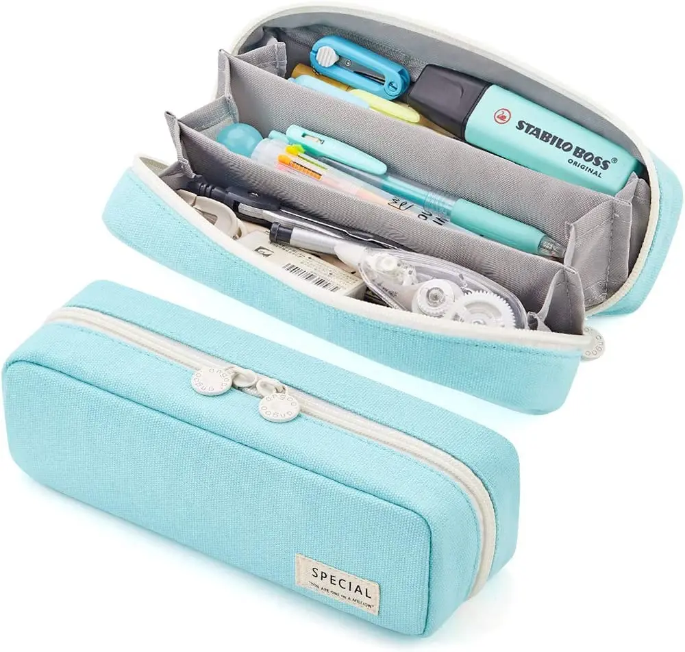 Case Tray Pencil Pouch With 3 Compartments Stationery Bag Pencil Bag For Girls Teens Students Art School And Office Suppl