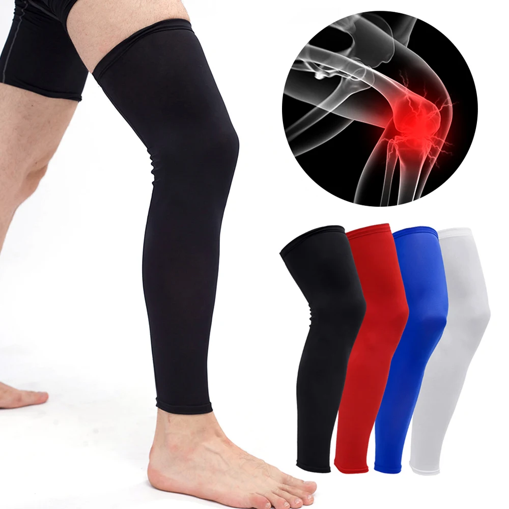 

Компрессионные штаны для мужчин и женщин, спортивные рукава до колен, защита от ультрафиолета, длинные рукава для баскетбола, футбола, бега, 1 пара