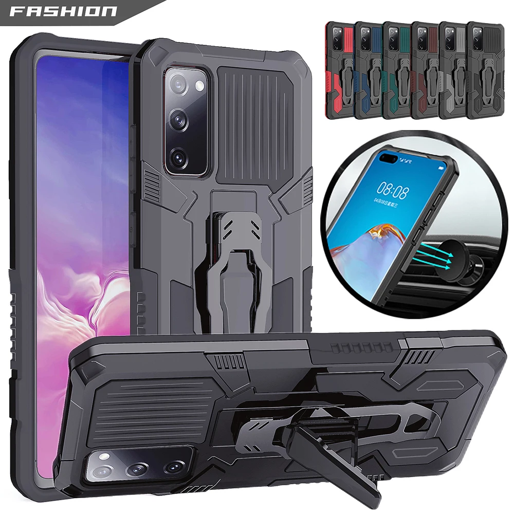 

Luxury Smart Phone Case For Samsung Galaxy S22 Ultra S21 FE S20 Plus Note 20 10 M10 M11 M12 M23 M32 M51 M52 With Holder Cover 5G