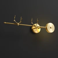 modern personality light luxury bronze mirror front wall lamp simple american creative entry coat hook wall lamp modeling lamp