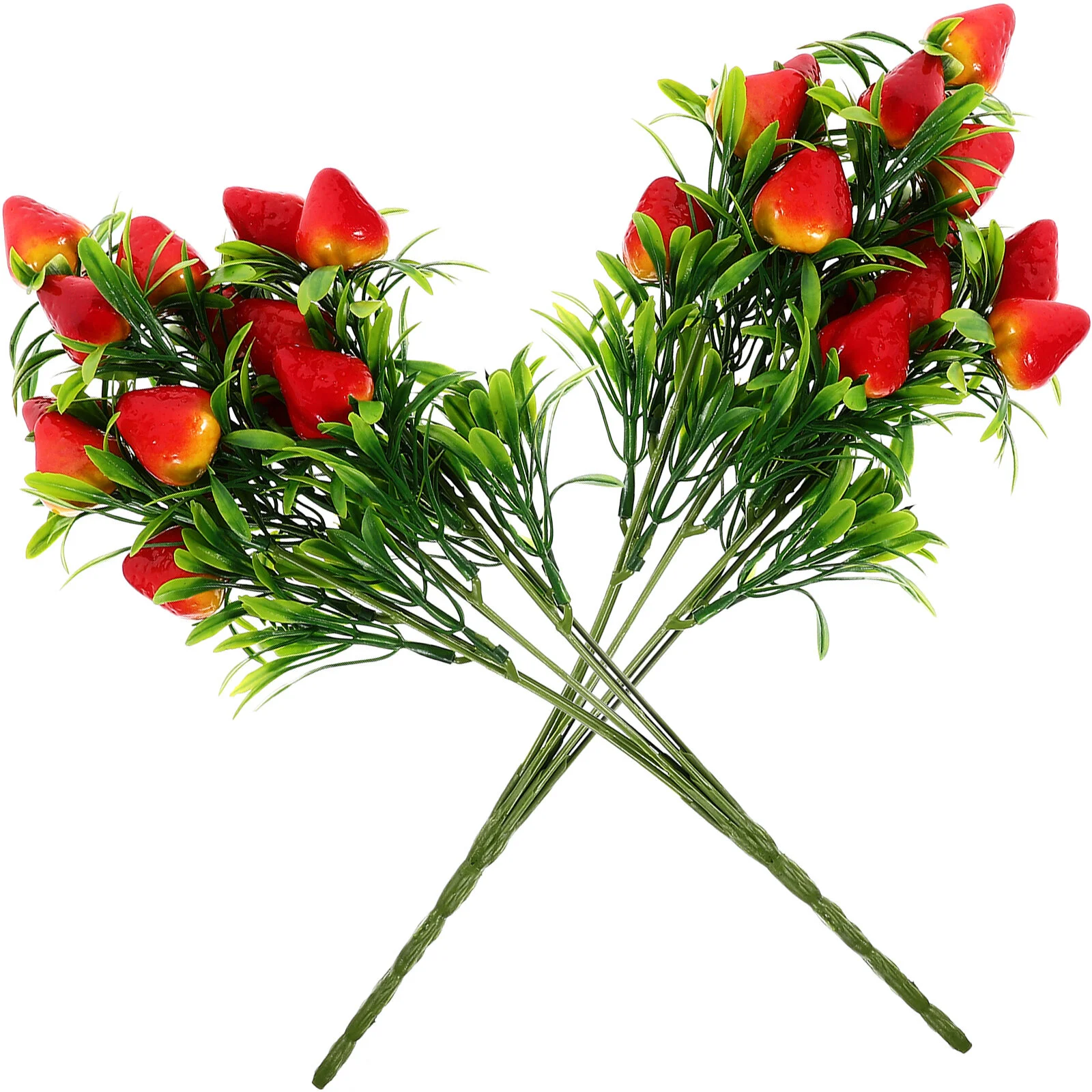 

Flower Arrangement Material Fake Strawberry Ornament Festival Decor Branches Decoration