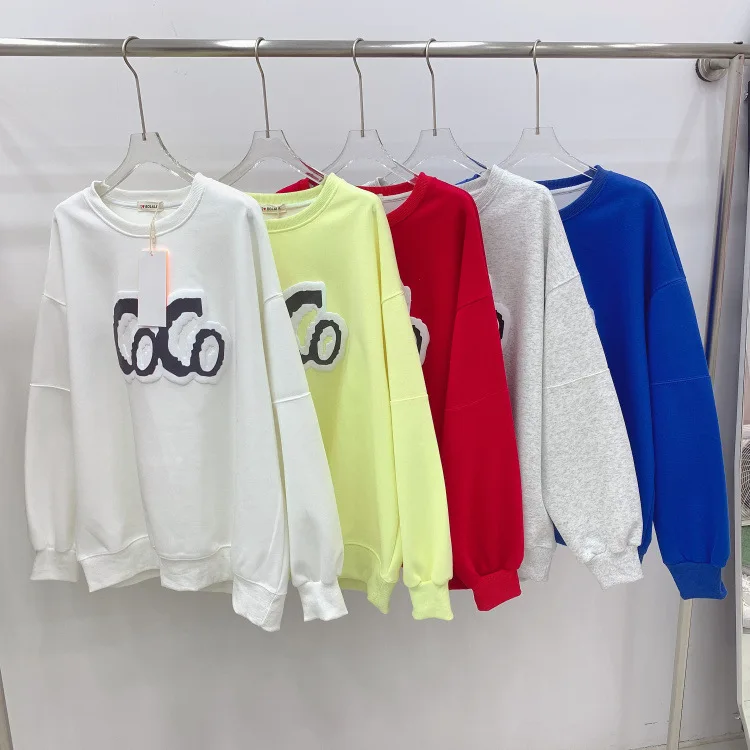 

simple printed long-sleeve hoodies Women oversized sweatshirt Fashion loose casual Streetwear women clothing fall 2021 tops