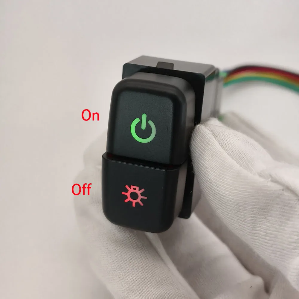 1 шт. красный светодиодный двойной переключатель противотуманных фар, кнопка дневного света DRL для Mitsubishi Pajero V73 V93 Lancer Outlander ASX L200