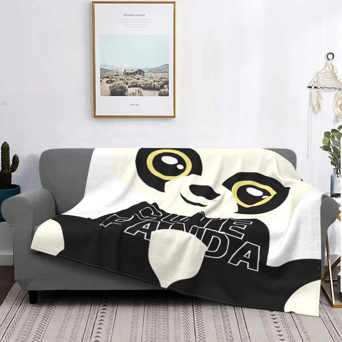 

Cute Panda01-Manta a cuadros para cama, manta de muselina, manta ponderada