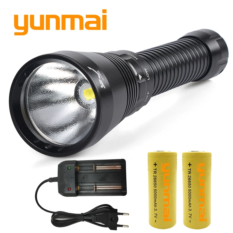 

XHP70.2 The Best Brightest Diving Swimming Flashlight Led Torch Waterproof Underwater 100m Power by 18650 or 26650 Battery 30W